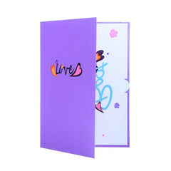 1pc MOM 3D Greeting Card Colorful Birthday Blessing Card
