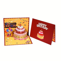 Happy Birthday 3D Pop Up Card for Mom Dad Wife Sister Friends