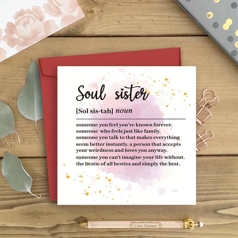 Soul Sister Birthday Card - Friendship Birthday Card - Personalised Card