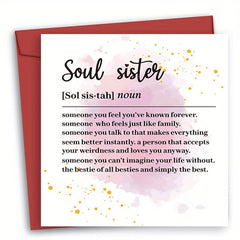 Soul Sister Birthday Card - Friendship Birthday Card - Personalised Card