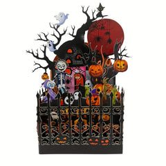 1pc Halloween Pop Up Card 3D Greeting Card Halloween Ghost Cards
