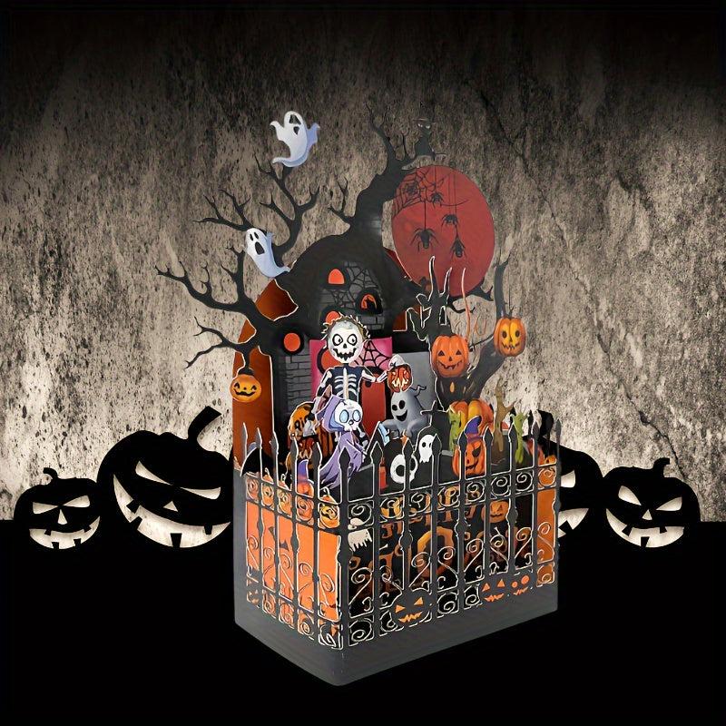 1pc Halloween Pop Up Card 3D Greeting Card Halloween Ghost Cards