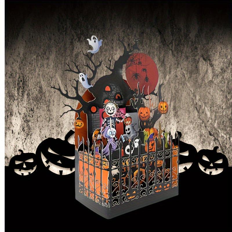 1pc Halloween Pop Up Card 3D Greeting Card Halloween Ghost Cards