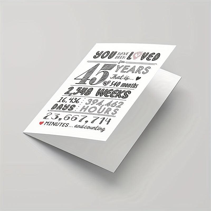 45th Birthday Decorations for Men and Women - 5x7in Car - 45th Anniversary Gift