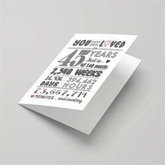 45th Birthday Decorations for Men and Women - 5x7in Car - 45th Anniversary Gift