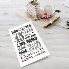 45th Birthday Decorations for Men and Women - 5x7in Car - 45th Anniversary Gift