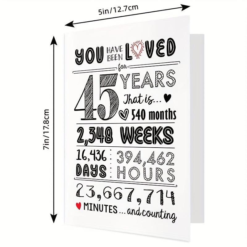 45th Birthday Decorations for Men and Women - 5x7in Car - 45th Anniversary Gift