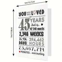 45th Birthday Decorations for Men and Women - 5x7in Car - 45th Anniversary Gift