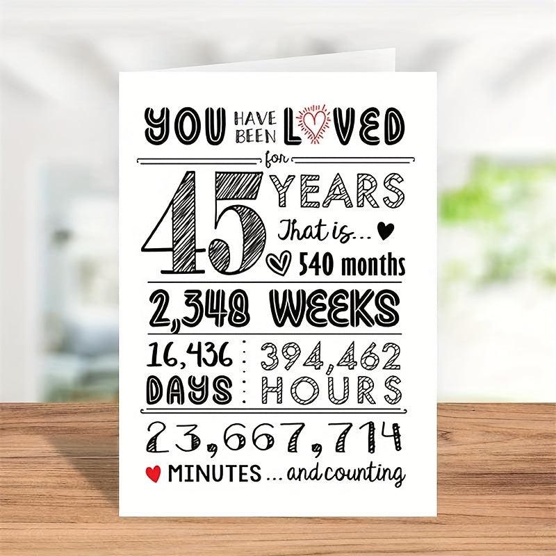 45th Birthday Decorations for Men and Women - 5x7in Car - 45th Anniversary Gift