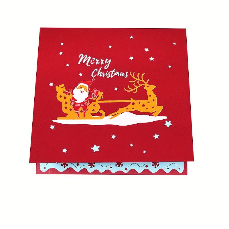 3D Popup Christmas Card Merry Christmas For Mom Dad Teacher Daughter