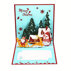 3D Popup Christmas Card Merry Christmas For Mom Dad Teacher Daughter