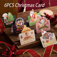 Christmas Cards 6pcs/12pcs Message Blessing Supplies For Friends And Family