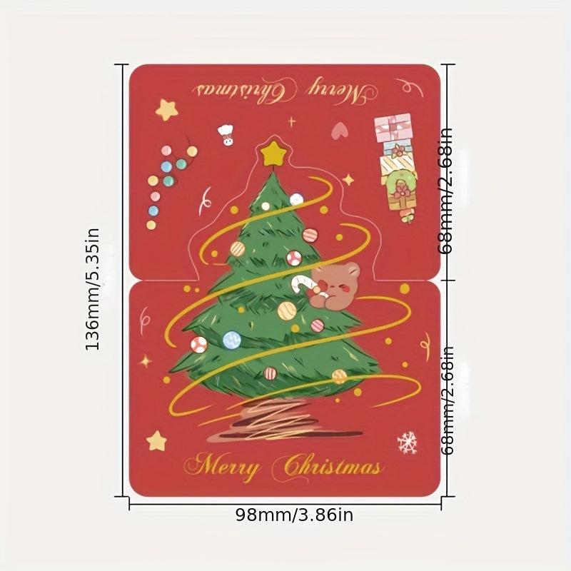 Christmas Cards 6pcs/12pcs Message Blessing Supplies For Friends And Family