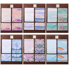 6pcs Scenery Painting Greeting Cards for Holidays & Occasions