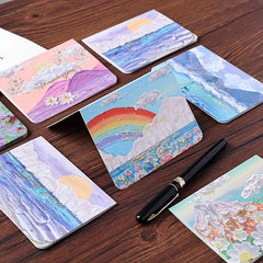 6pcs Scenery Painting Greeting Cards for Holidays & Occasions