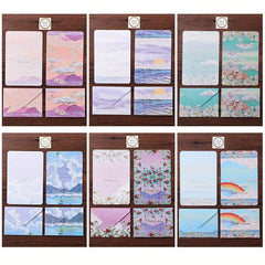 6pcs Scenery Painting Greeting Cards for Holidays & Occasions