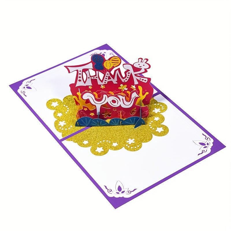 Pop Up Thank You Cards with Envelopes, Perfect for Business Graduation Wedding