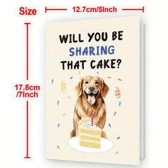 Funny Dog Birthday Card for Dog Owner - Dad, Mom, Grandpa