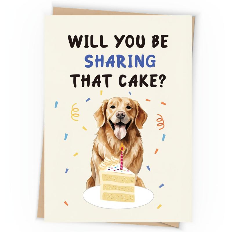 Funny Dog Birthday Card for Dog Owner - Dad, Mom, Grandpa