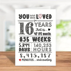 Sweet 16 Teen Birthday Card & Decor Set