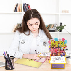 Happy Birthday Pop Up Card For Women Men Funny Bday Gift For Students