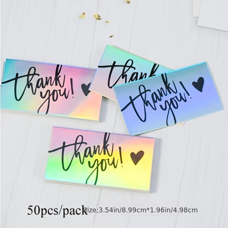 50 Thank You Laser Cards Wedding Invitation Card Holiday Greeting Card