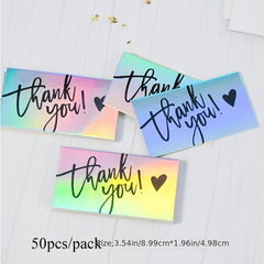 50 Thank You Laser Cards Wedding Invitation Card Holiday Greeting Card