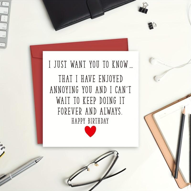 Romantic Birthday & Anniversary Cards - Perfect Love Card for Him or Her