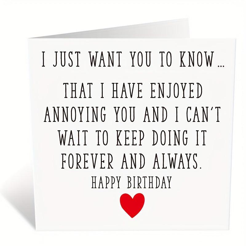 Romantic Birthday & Anniversary Cards - Perfect Love Card for Him or Her