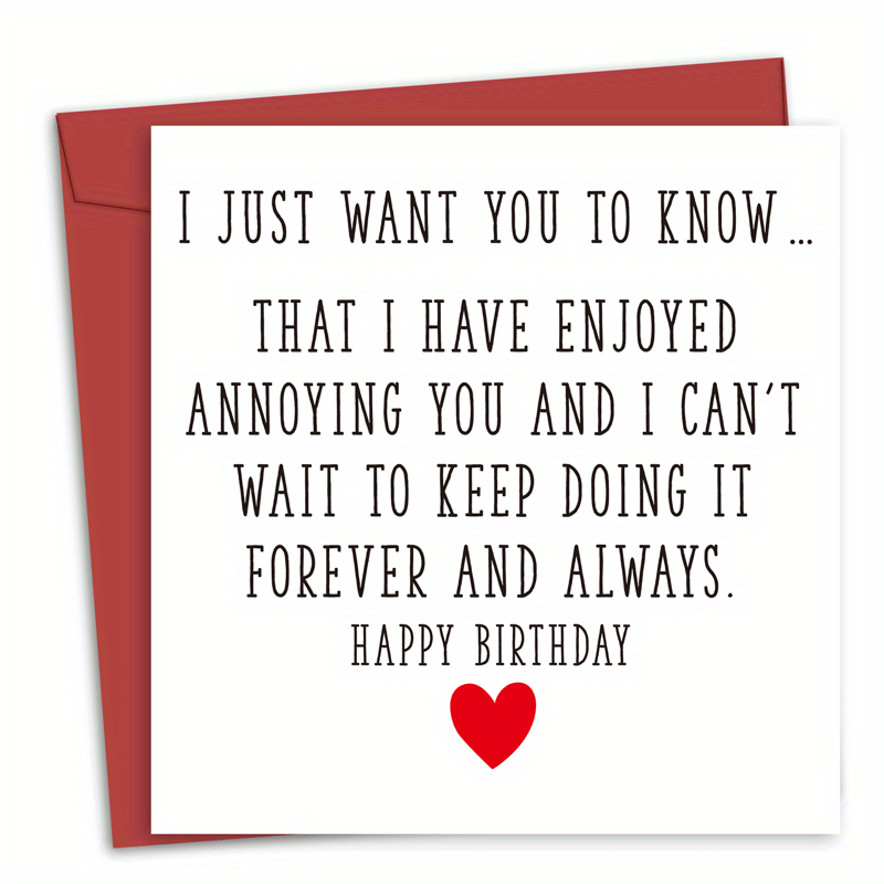 Romantic Birthday & Anniversary Cards - Perfect Love Card for Him or Her