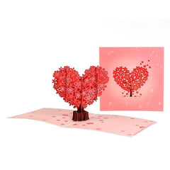 Floral Love Heart 3D Pop Up Greeting Card For Mother's Birthday Anniversary