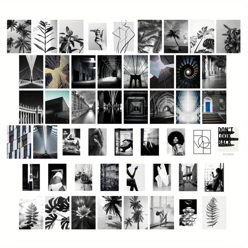 50pcs Plant Themed Postcard Collage Set for Teenage Girl Dorm Wall Decoration