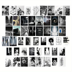 50pcs Plant Themed Postcard Collage Set for Teenage Girl Dorm Wall Decoration