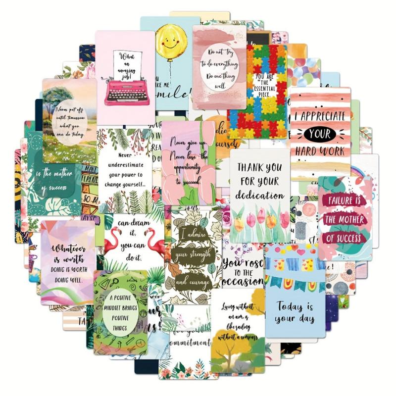 72pcs Lunch Box Notes Encouragement Cards 2 3in