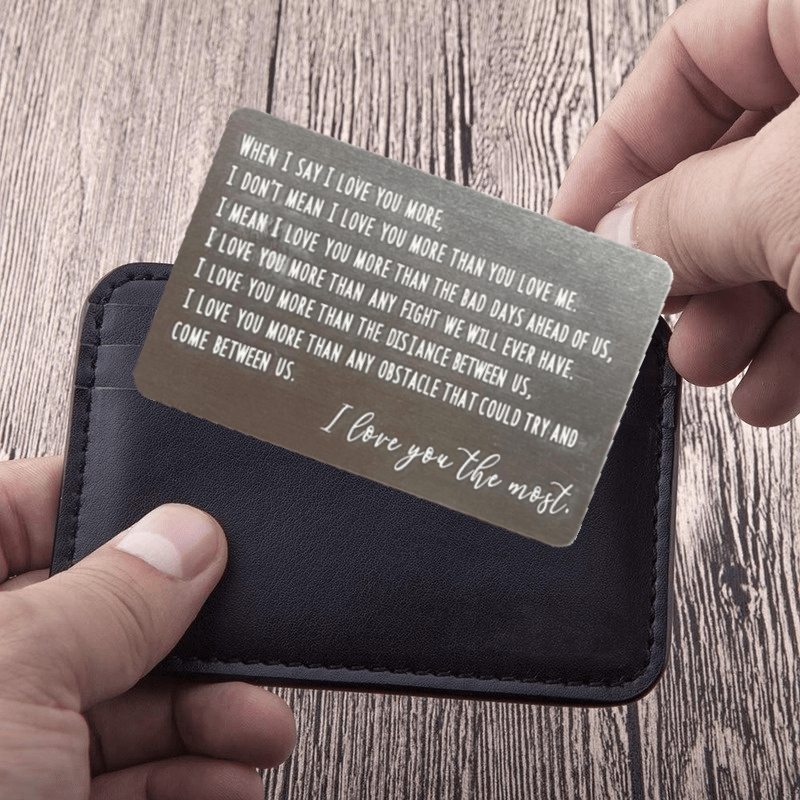 Metal Wallet Card Thanksgiving Gift On Confession Wallet Insert Card