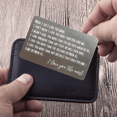 Metal Wallet Card Thanksgiving Gift On Confession Wallet Insert Card