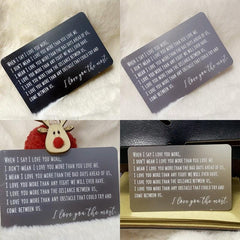 Metal Wallet Card Thanksgiving Gift On Confession Wallet Insert Card