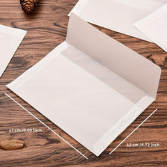 30Pcs Vintage Translucent Vellum Envelopes DIY Gift Wallet Envelope