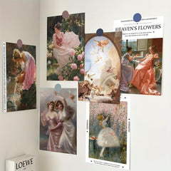 10pcs Girl Painting Cards Wizard Of Oz Wall Stickers Self adhesive