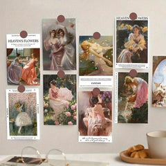 10pcs Girl Painting Cards Wizard Of Oz Wall Stickers Self adhesive