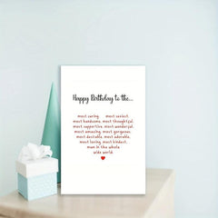 Funny Happy Birthday Card for Husband - Humorous Greeting