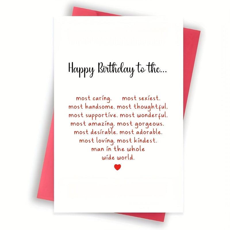 Funny Happy Birthday Card for Husband - Humorous Greeting