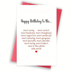 Funny Happy Birthday Card for Husband - Humorous Greeting