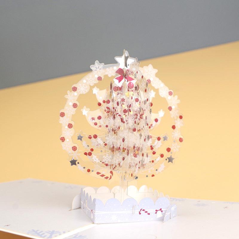 Christmas Holiday 3D Crystal Ball Greeting Card