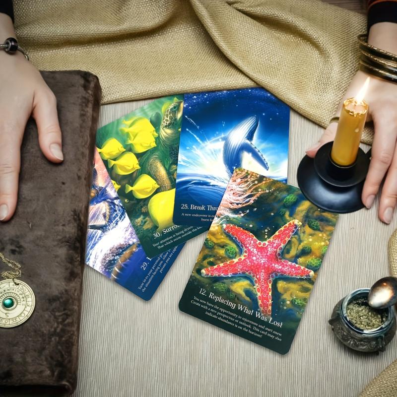 Ocean Oracle Pockets Cards QRCode Guidebook Dive Deep Flow Master Life