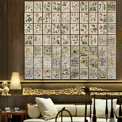 70 Retro Plant Postcard Collage Sets with Animal Pictures for Room Decoration