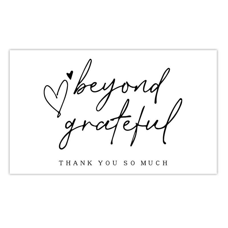 50pcs Thank You Card Gift Packaging Coated Paper Card