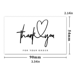 50pcs Thank You Card Gift Packaging Coated Paper Card