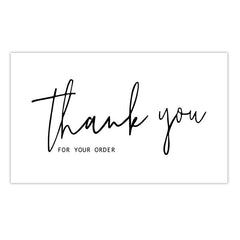 50pcs Thank You Card Gift Packaging Coated Paper Card