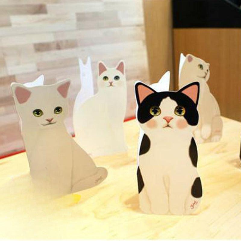 Cat 3D Christmas Card with Colorful Envelope